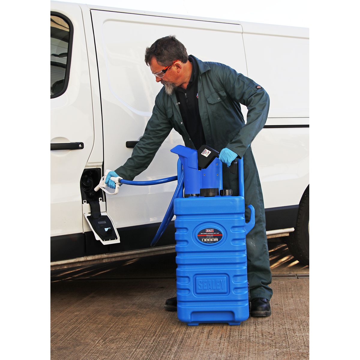Sealey Mobile Dispensing Tank with AdBlue Pump 55L - Blue - Image 6