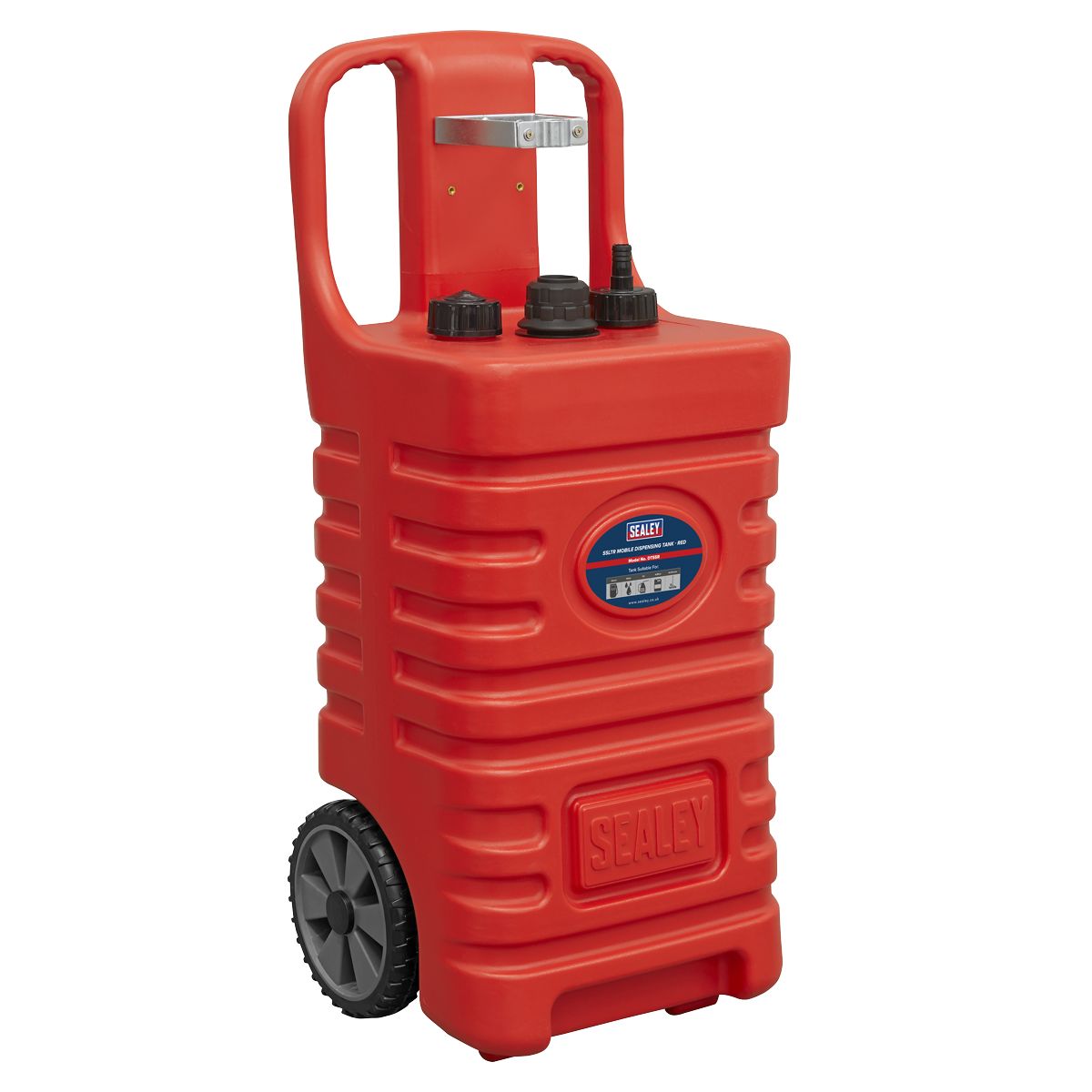 Sealey Mobile Dispensing Tank 55L - Red - Image 1