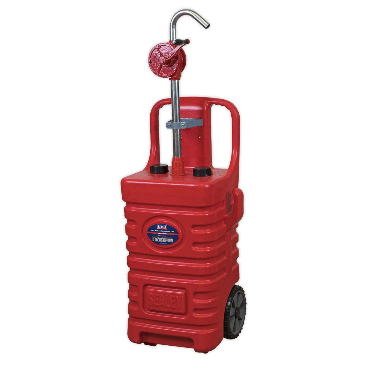 Sealey Mobile Dispensing Tank with Oil Rotary Pump 55L - Red DT55RCOMBO1
