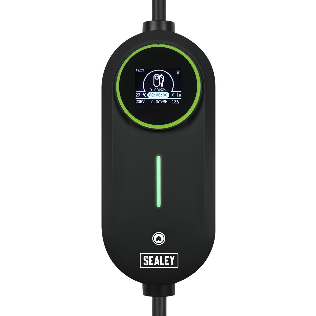 Sealey Adjustable (3.5kW) Type 2 to UK 3-Pin Plug Portable EV Charger - 5m Cable - Image 2