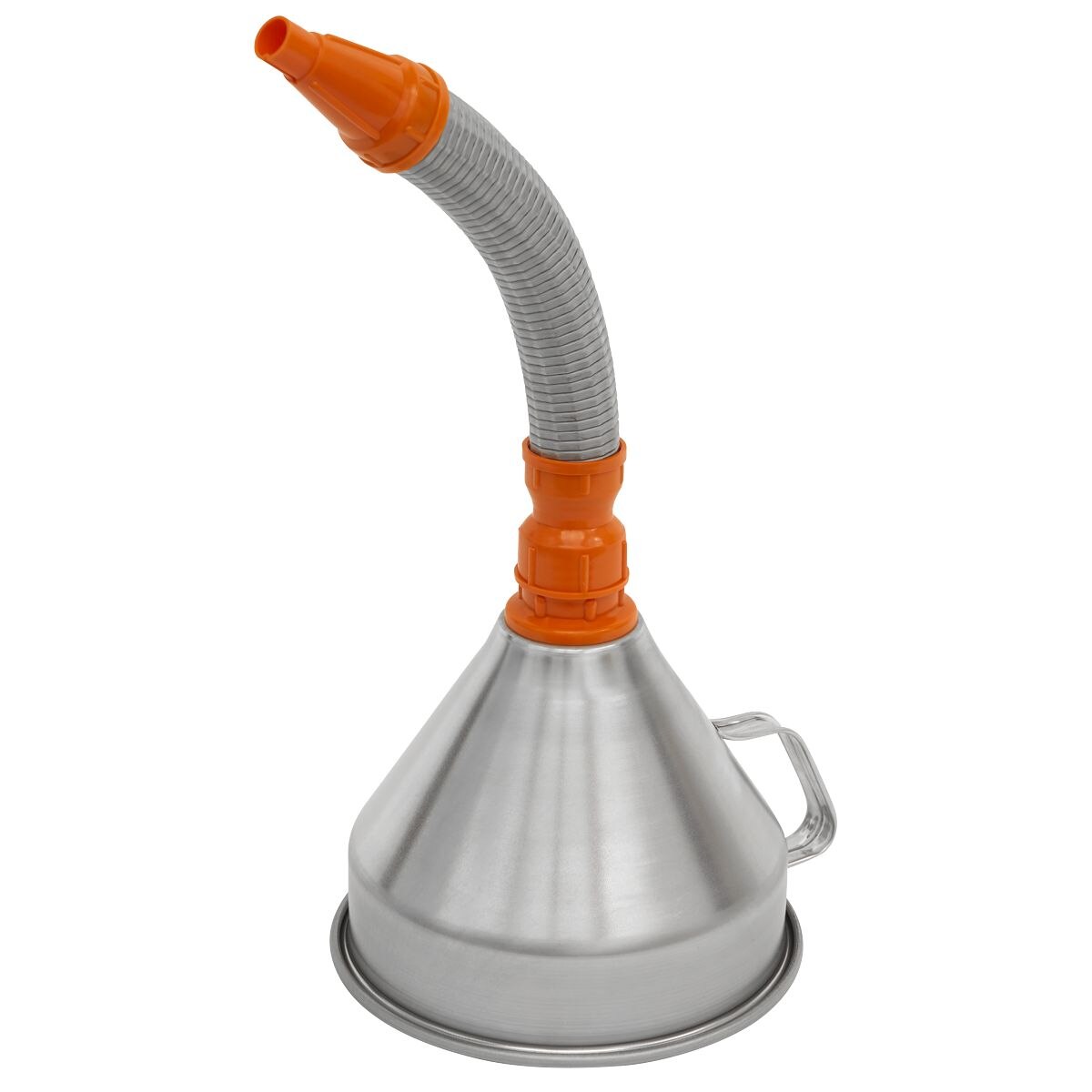 Sealey Metal Flexible Spout Funnel with Filter 200mm - Image 2