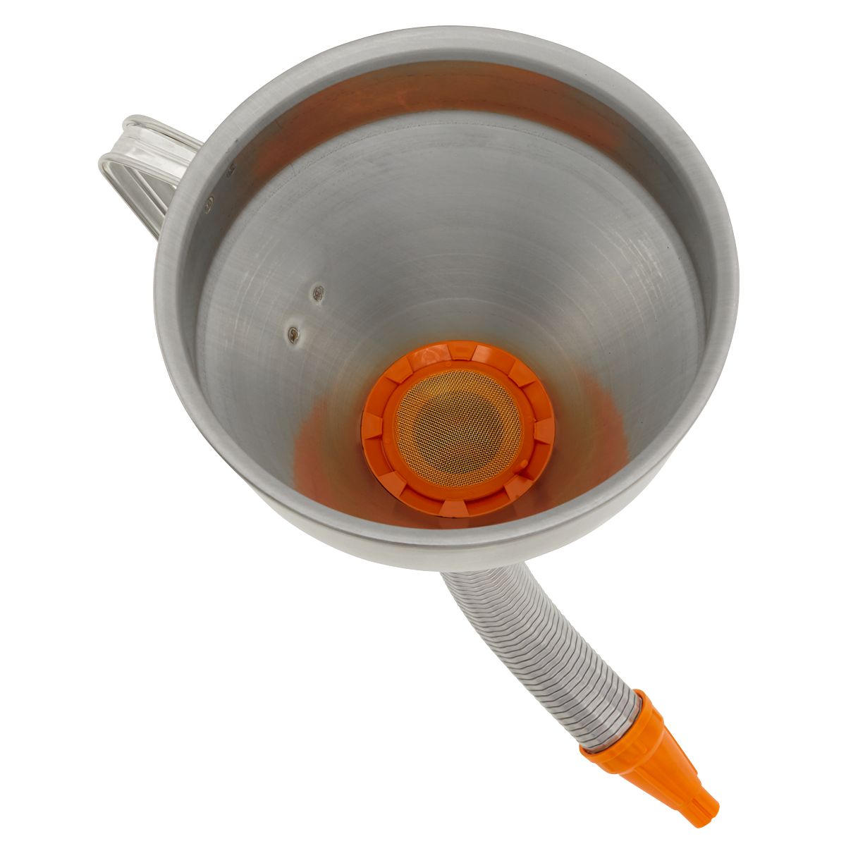 Sealey Metal Flexible Spout Funnel with Filter 200mm - Image 3