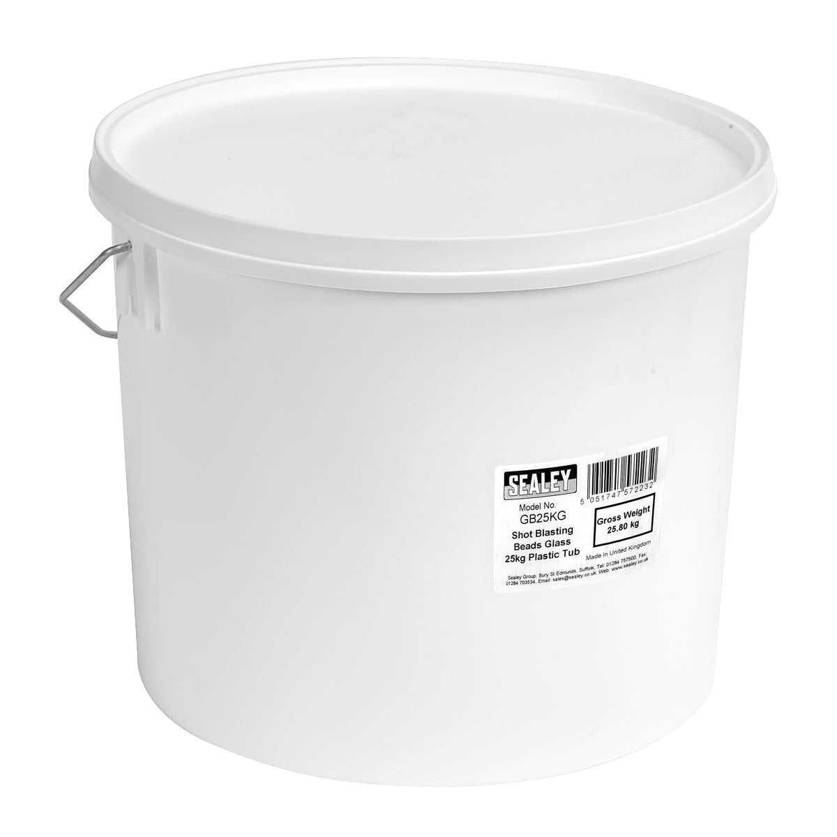 Sealey Shot Blasting Glass Beads Tub 25kg - Image 1