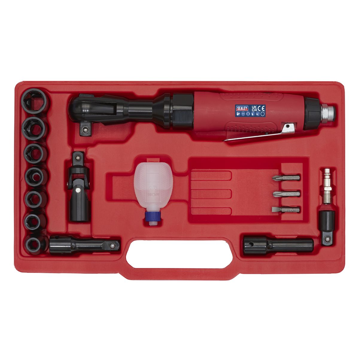 Sealey Generation Air Ratchet Wrench Kit 1/2"Sq Drive - Image 7