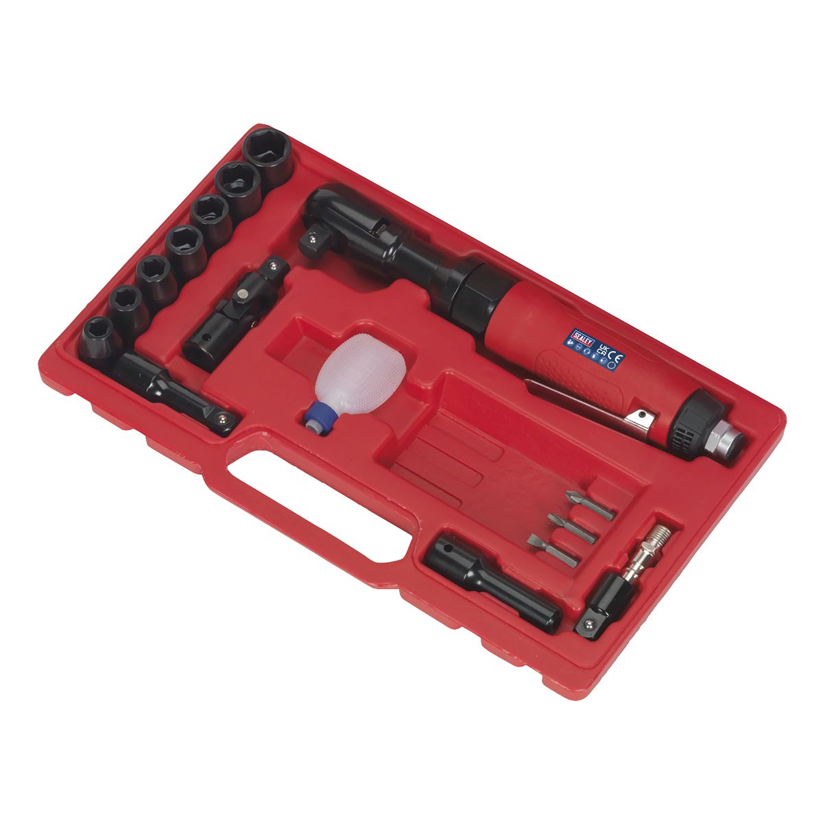 Sealey Generation Air Ratchet Wrench Kit 1/2"Sq Drive - Image 10