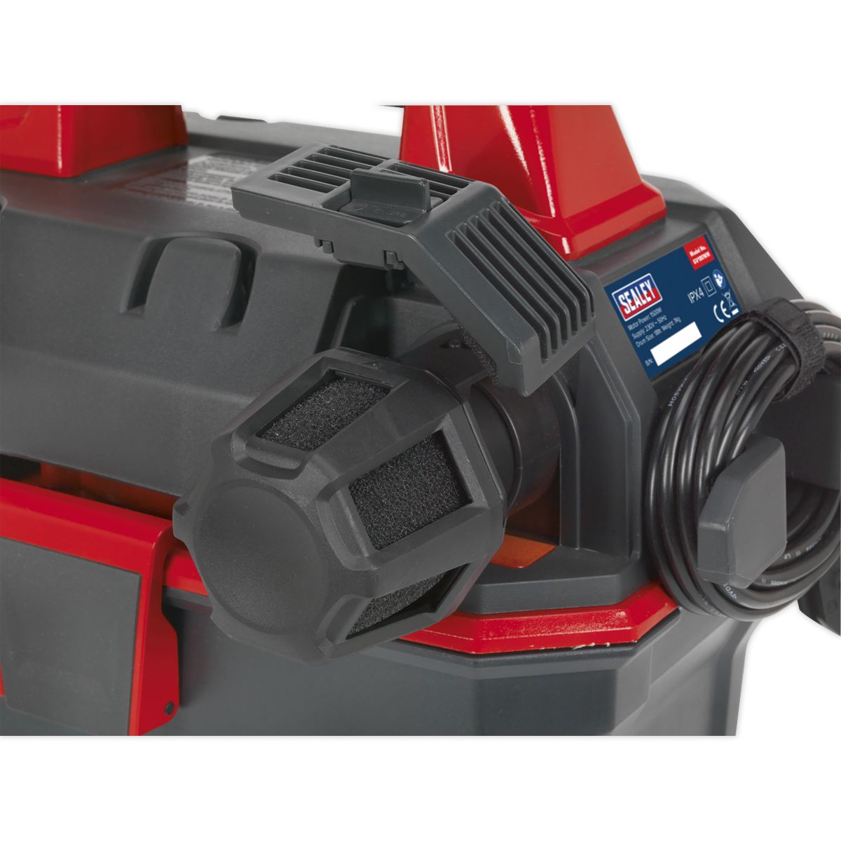 Sealey Garage Vacuum with Remote Control 1500W - Wall Mounting - Image 6