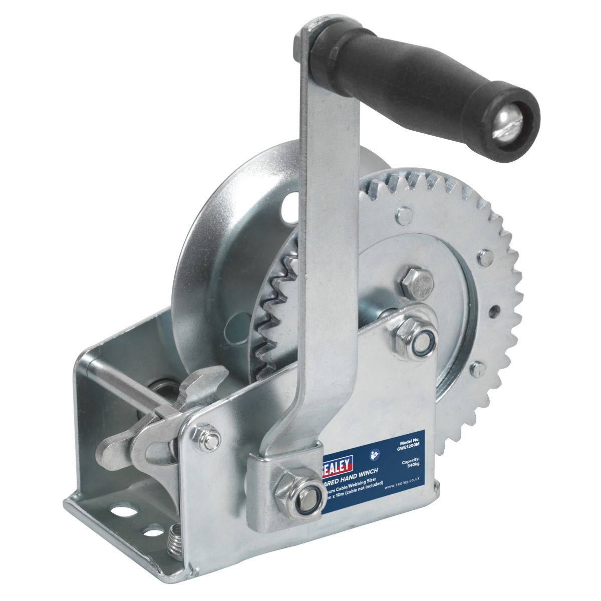 Sealey Geared Hand Winch 540kg Capacity - Image 1