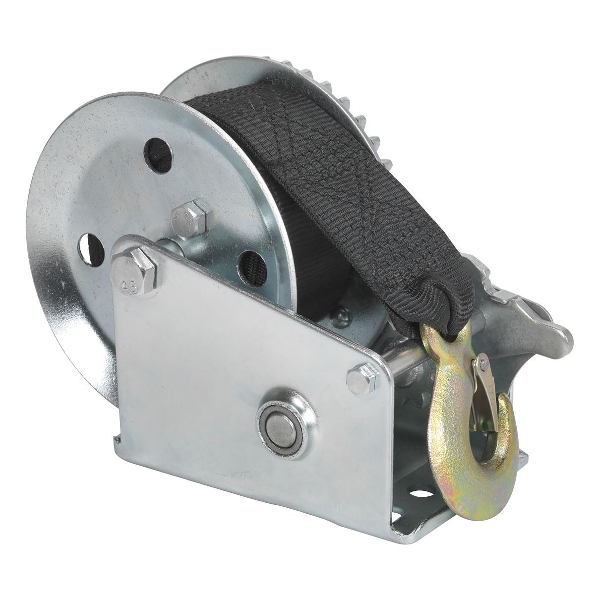 Sealey Geared Hand Winch with Webbing Strap 540kg Capacity - Image 2