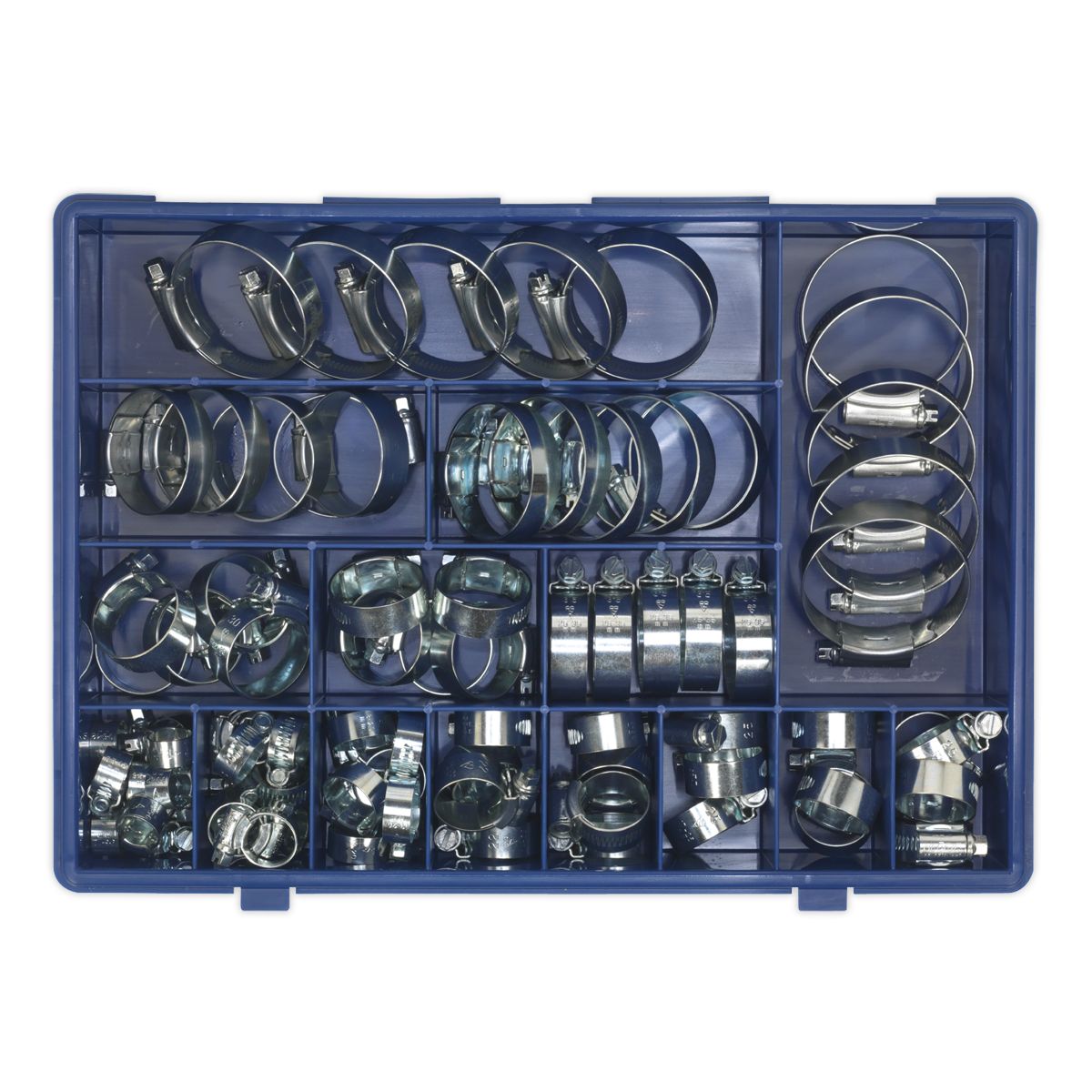 Sealey HI-GRIP Zinc Plated Hose Clip Assortment 9.5-55mm 81pc - Image 3