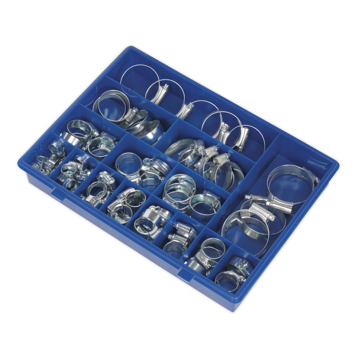 Sealey HI-GRIP Zinc Plated Hose Clip Assortment 9.5-55mm 81pc - Image 5