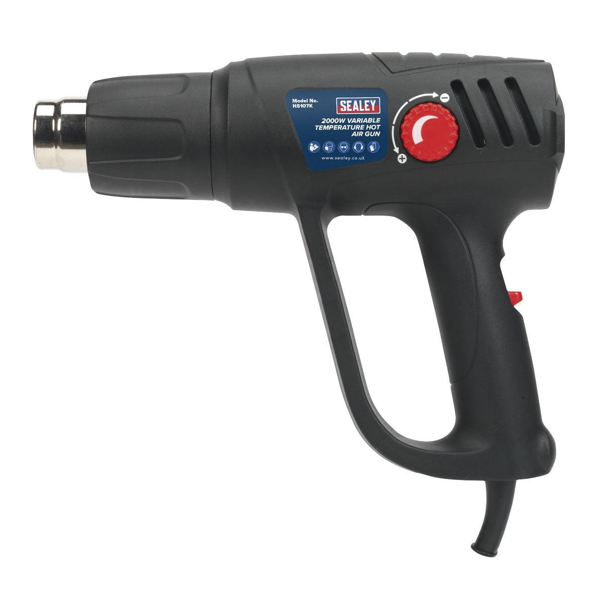 Sealey 2000W Variable Temperature Heat Gun Kit 50-450¬∞C/90-600¬∞C - Image 4
