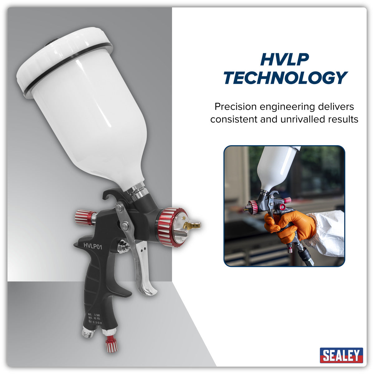 Premier Professional HVLP Gravity Feed Spray Gun 1.3mm Set-Up HVLP01