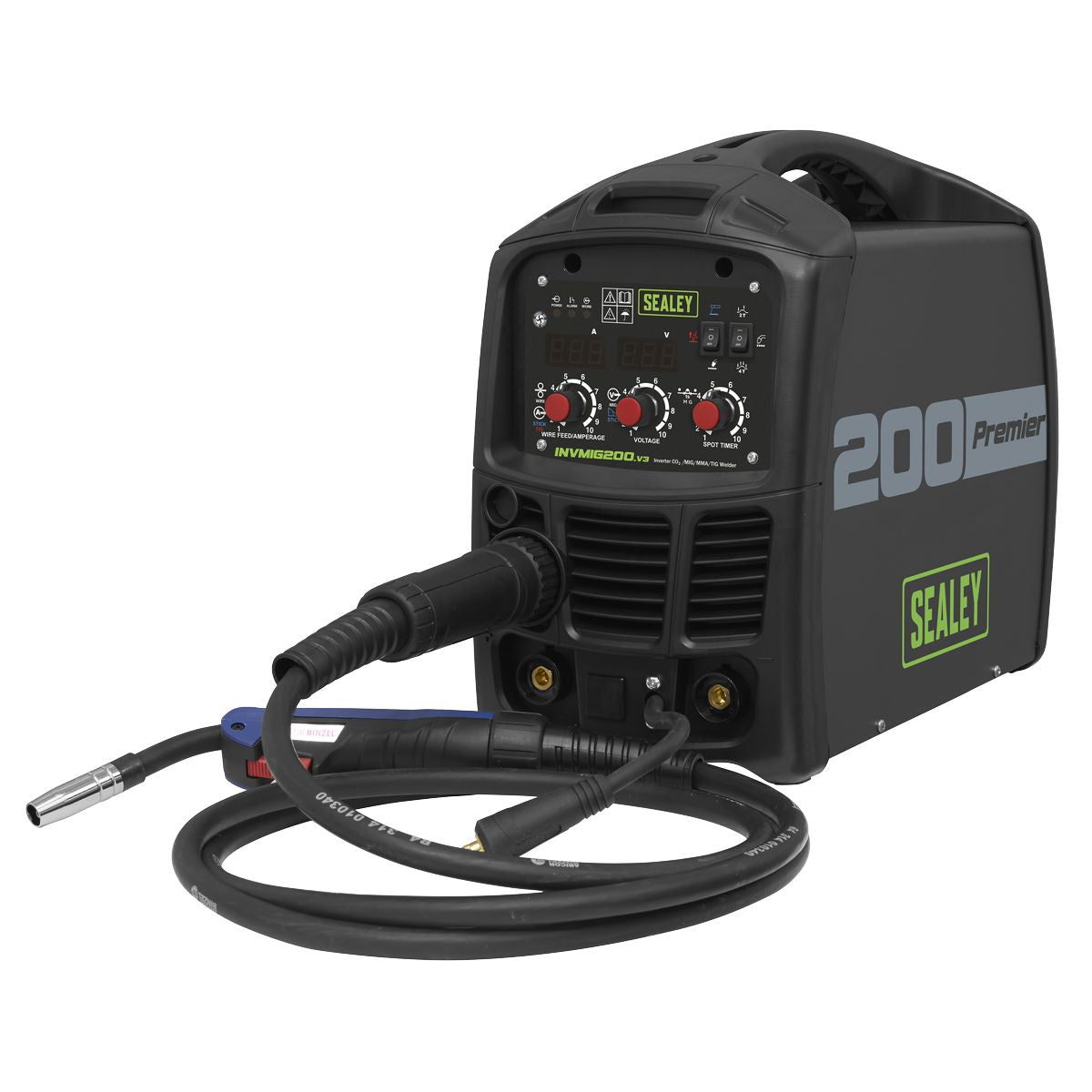 Sealey Premier MIG, TIG & MMA Inverter Welder 200A - Image 1