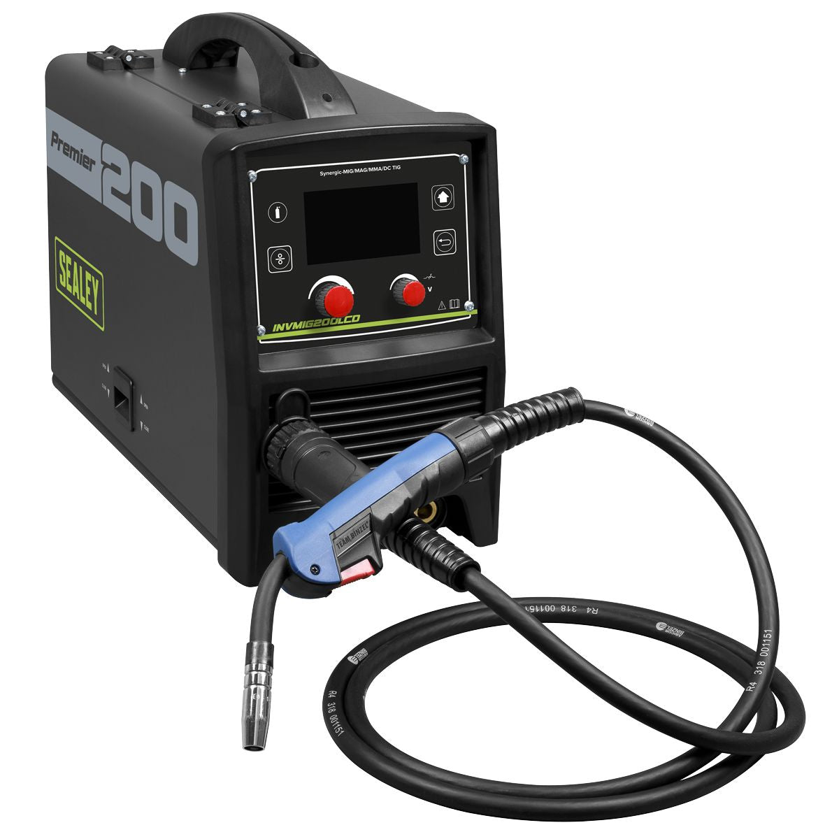 Sealey Premier MIG, TIG & MMA Inverter Welder with LCD Screen 200A - Image 1
