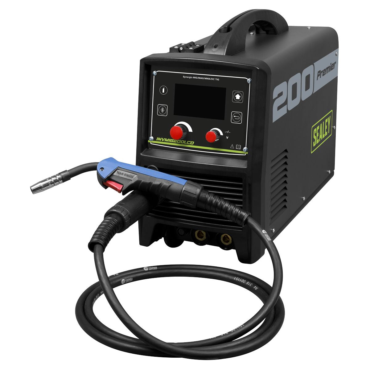 Sealey Premier MIG, TIG & MMA Inverter Welder with LCD Screen 200A - Image 3