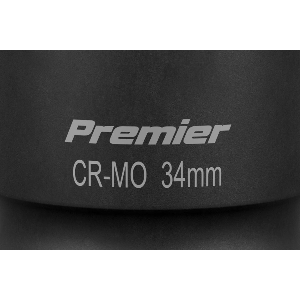Sealey Premier Deep Impact Socket 1"Sq Drive 34mm - Image 2