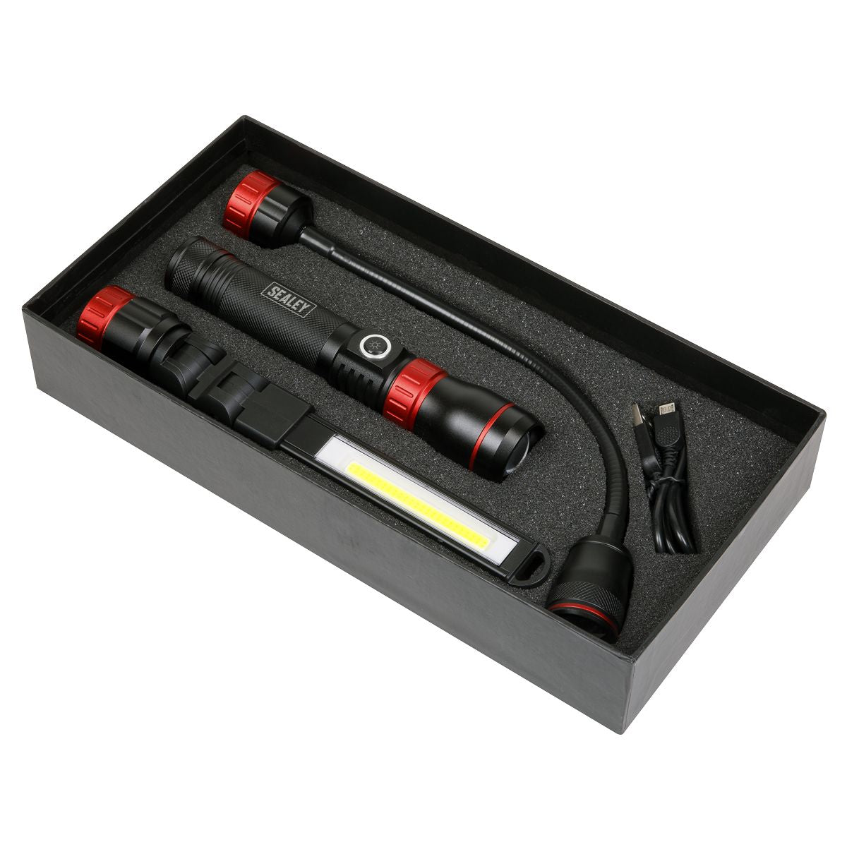 Sealey Rechargeable Inspection Light Interchangeable 3-in-1 COB LED - Image 3