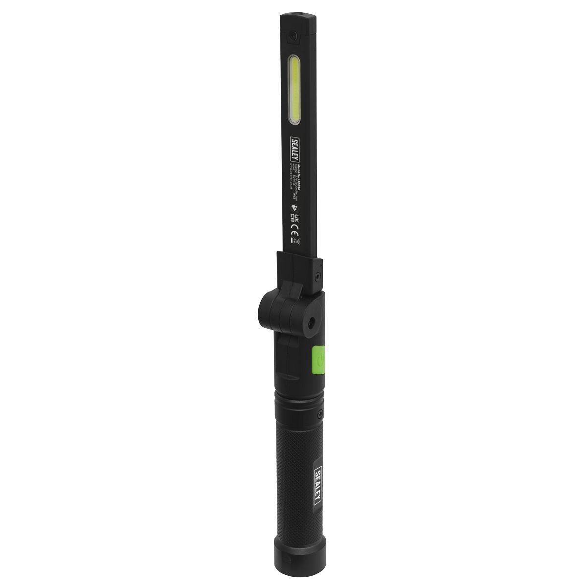 Sealey Rechargeable Aluminium Folding Pocket Light 2 COB & 1 SMD LED - Image 7