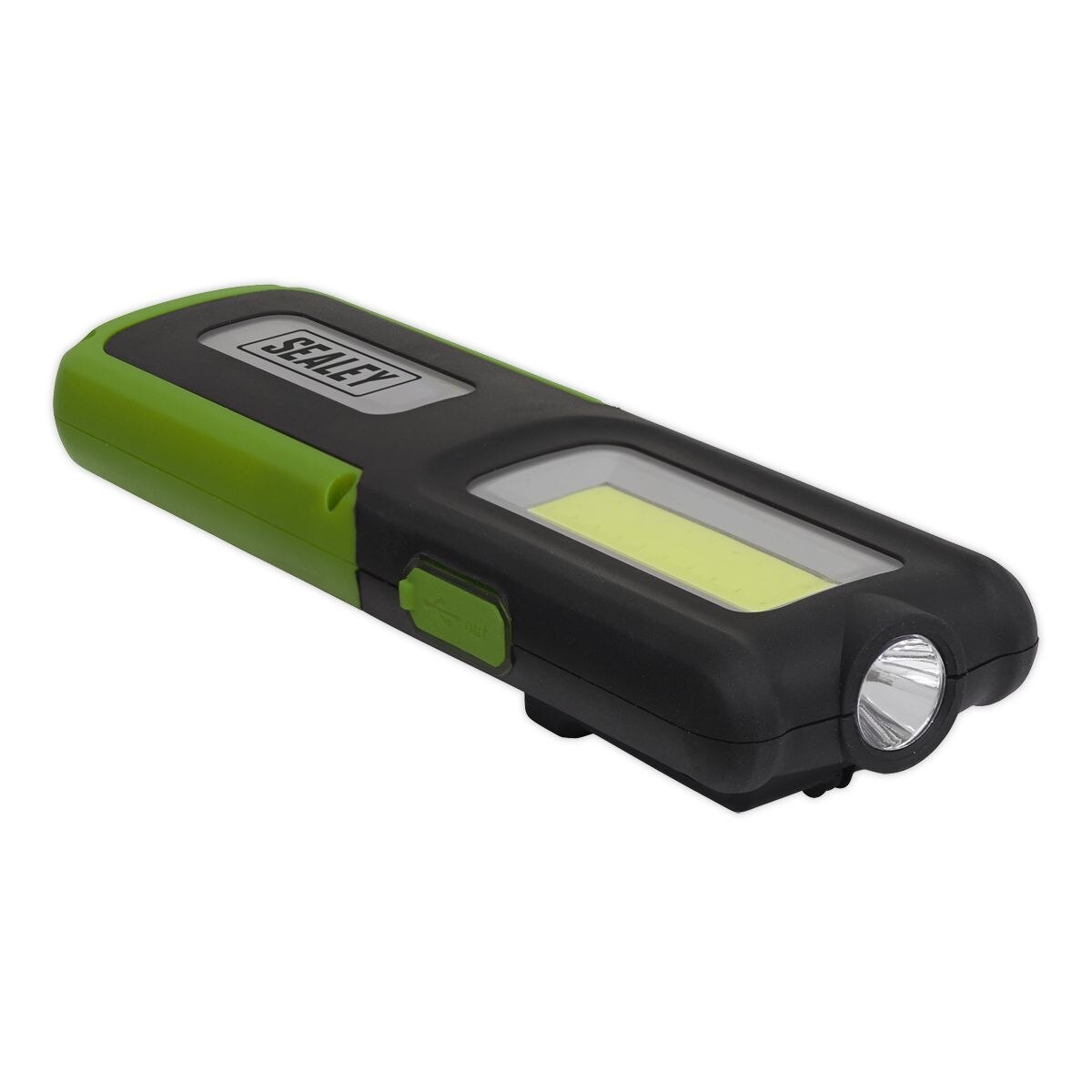 Sealey Rechargeable Inspection Light with Power Bank 5W COB & 3W SMD LED - Green - Image 3