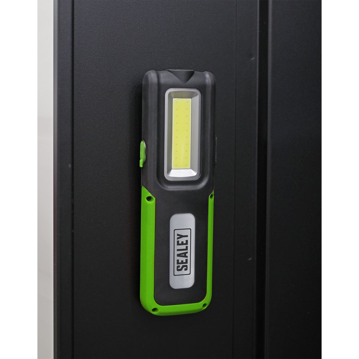 Sealey Rechargeable Inspection Light with Power Bank 5W COB & 3W SMD LED - Green - Image 6
