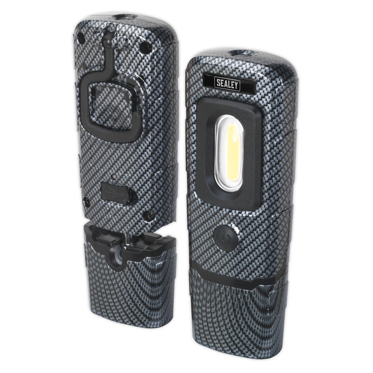 Sealey Rechargeable 360¬∞ Inspection Light 3W COB & 1W SMD LED - Carbon Fibre Effect - Image 8