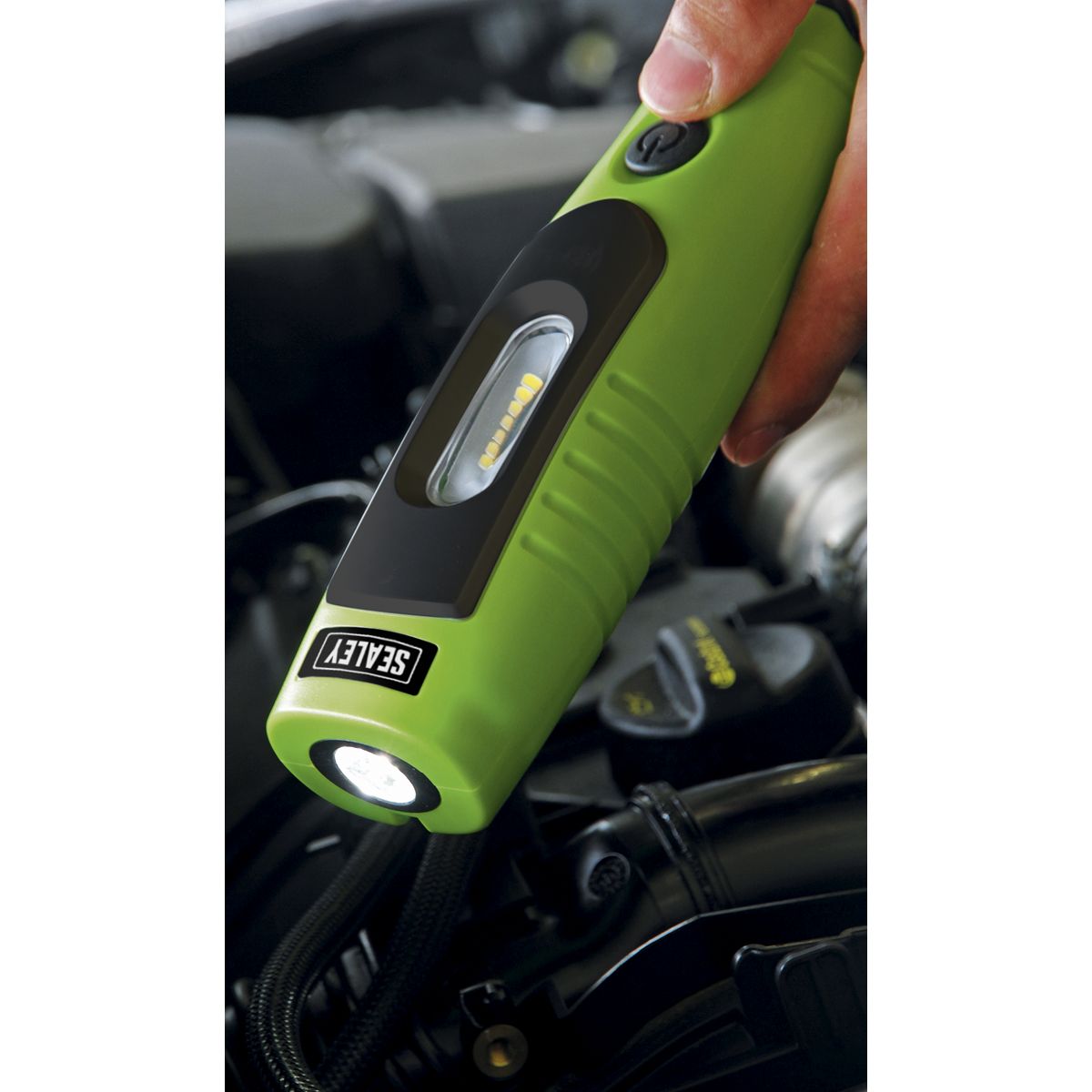 Sealey Rechargeable 360¬∞ Inspection Lamp 4W & 3W SMD LED - Green - Image 6