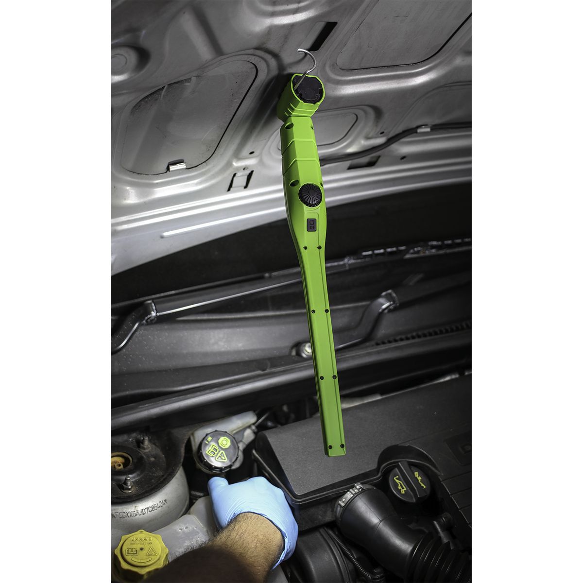 Sealey Rechargeable 360¬∞ Slim Inspection Light 8W & 1W SMD LED - Green - Image 4