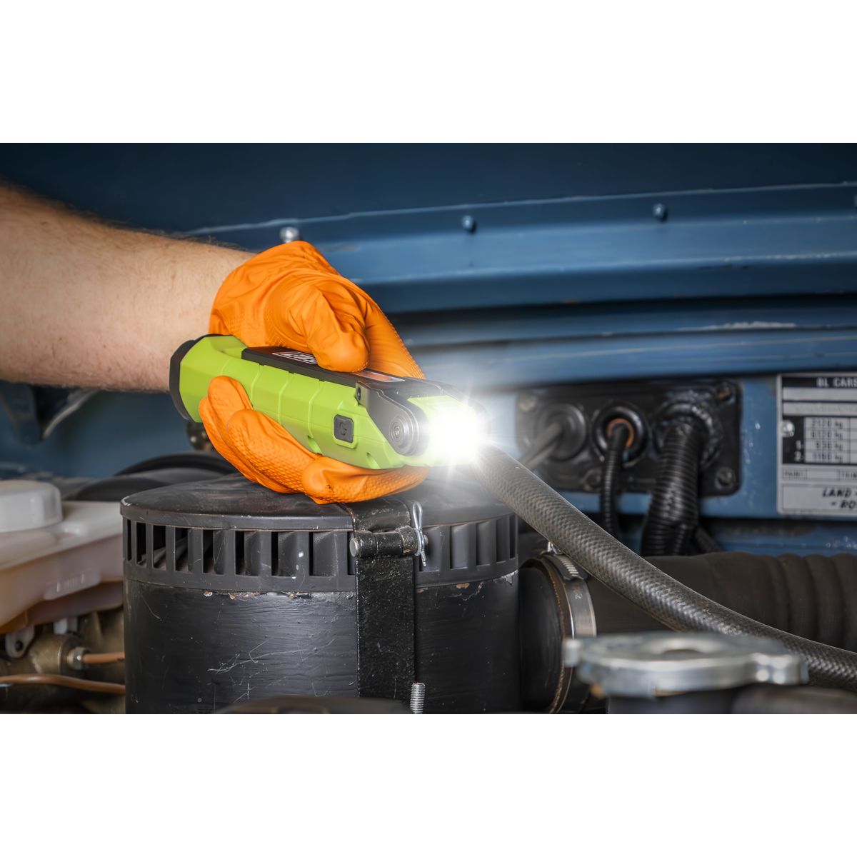 Sealey Rechargeable 360¬∞ Inspection Light 10W & 2 x 4W SMD LED - Green - Image 4