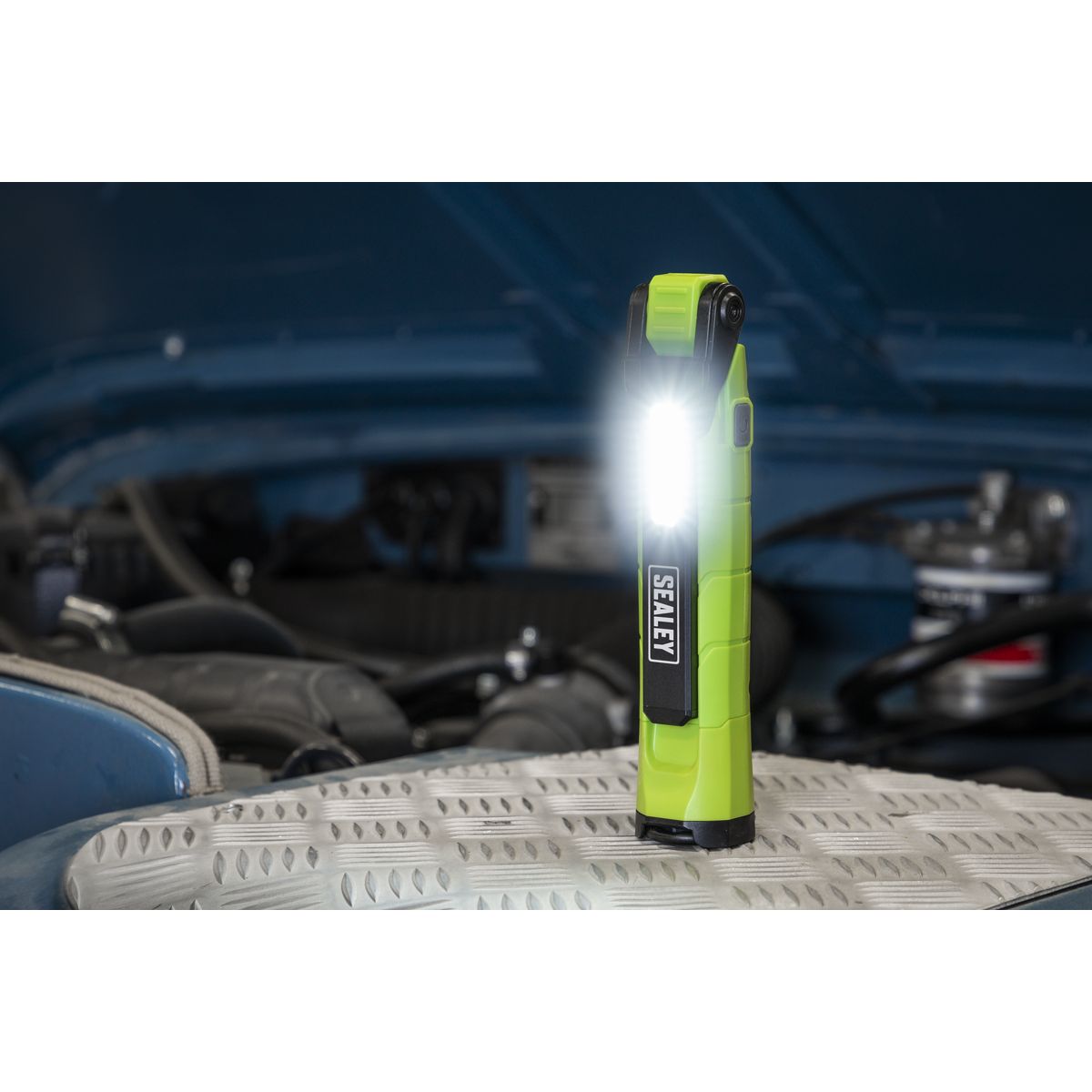 Sealey Rechargeable 360¬∞ Inspection Light 10W & 2 x 4W SMD LED - Green - Image 7