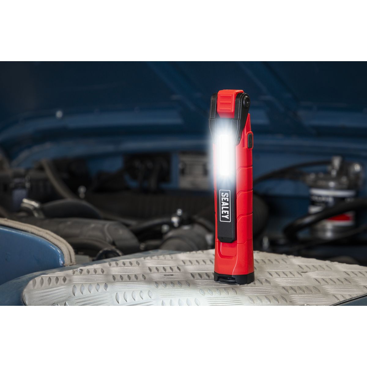 Sealey Rechargeable 360¬∞ Inspection Light 10W & 2 x 4W SMD LED - Red - Image 6