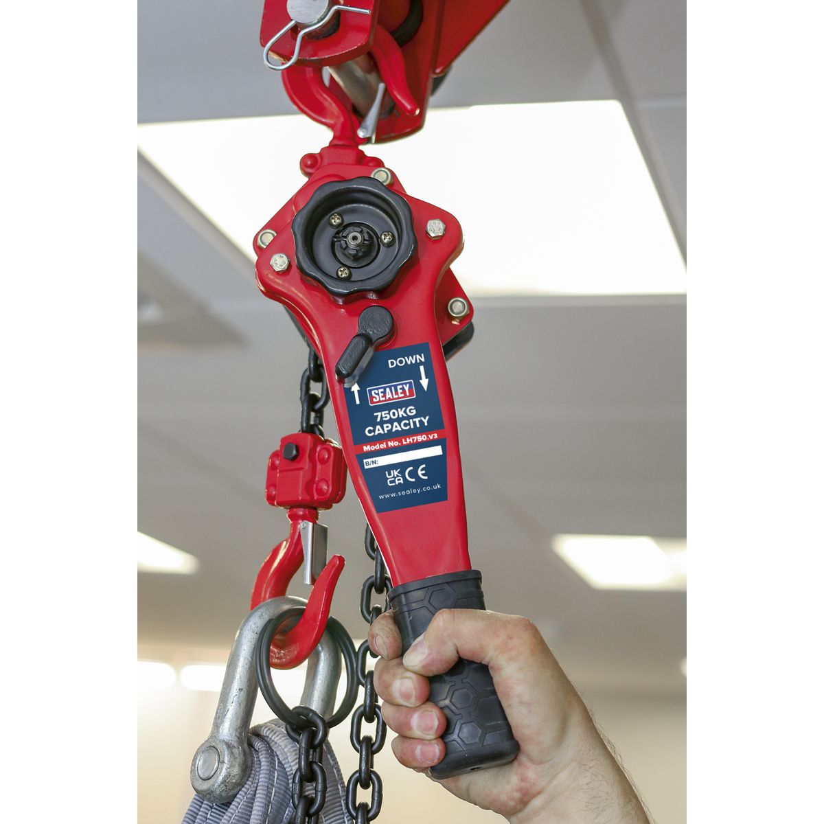 Sealey Steel Lever Hoist 750kg - Image 3
