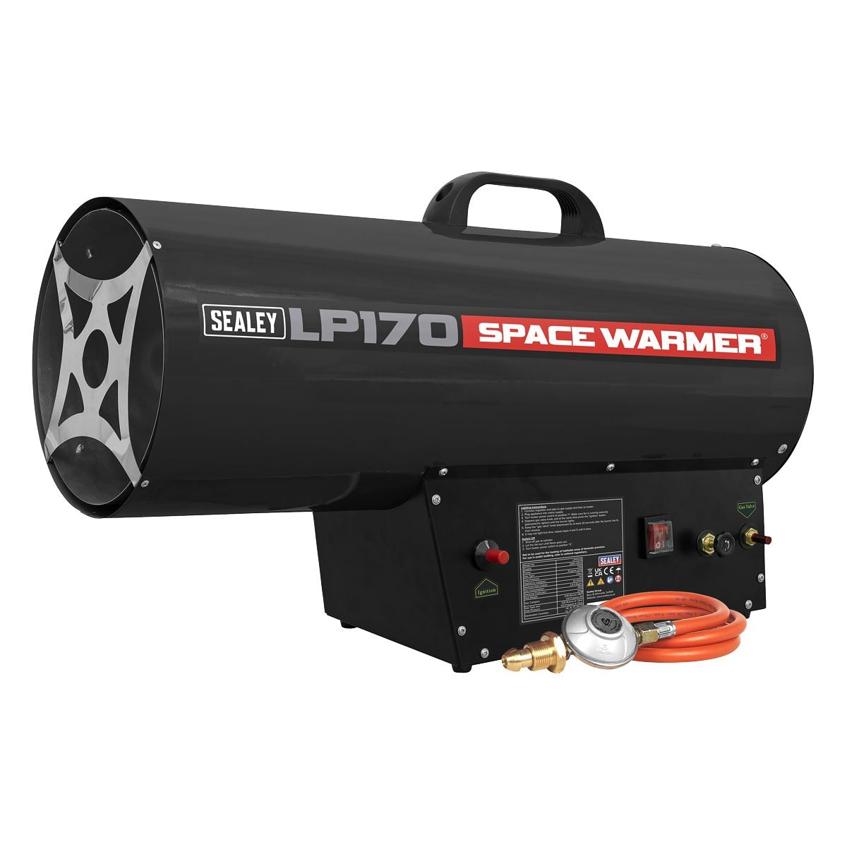 Sealey Space Warmer Propane Heater 102,000-170,000Btu/hr (30-50kW) - Image 1
