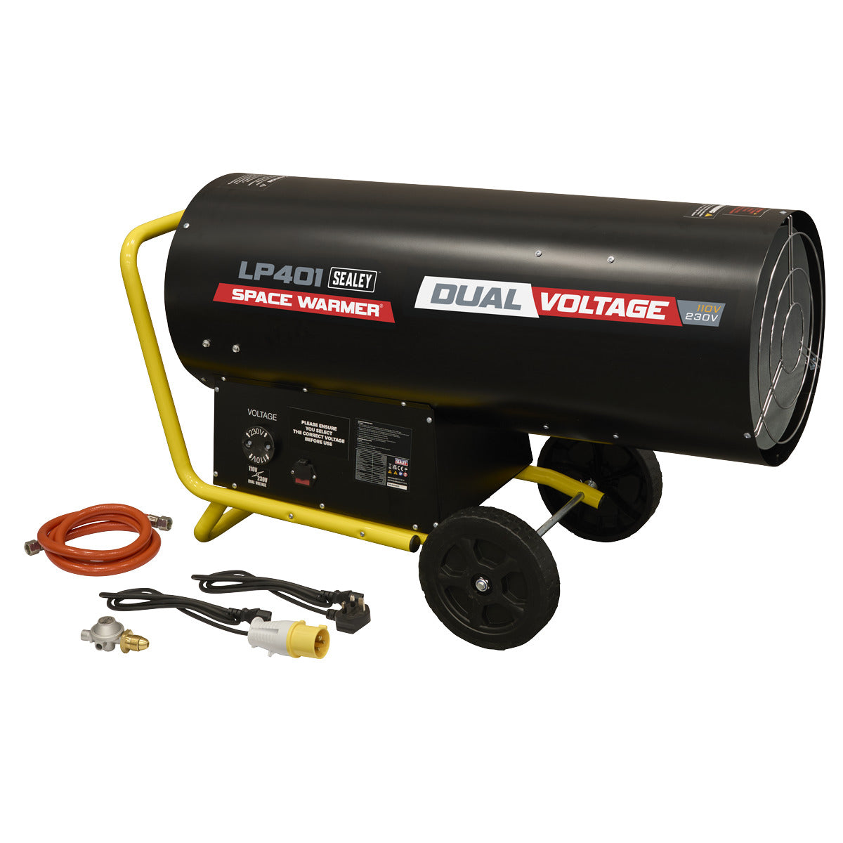 Sealey Dual Voltage Space Warmer Propane Heater 210,000-400,000Btu/hr LP401