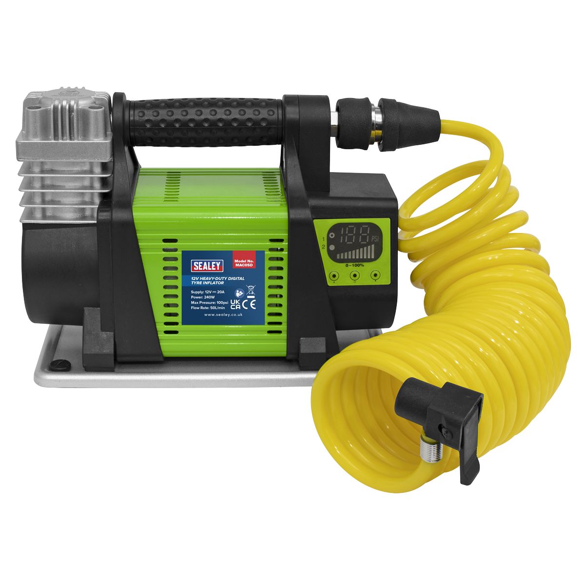 Sealey Heavy-Duty Digital Tyre Inflator 12V - Image 2