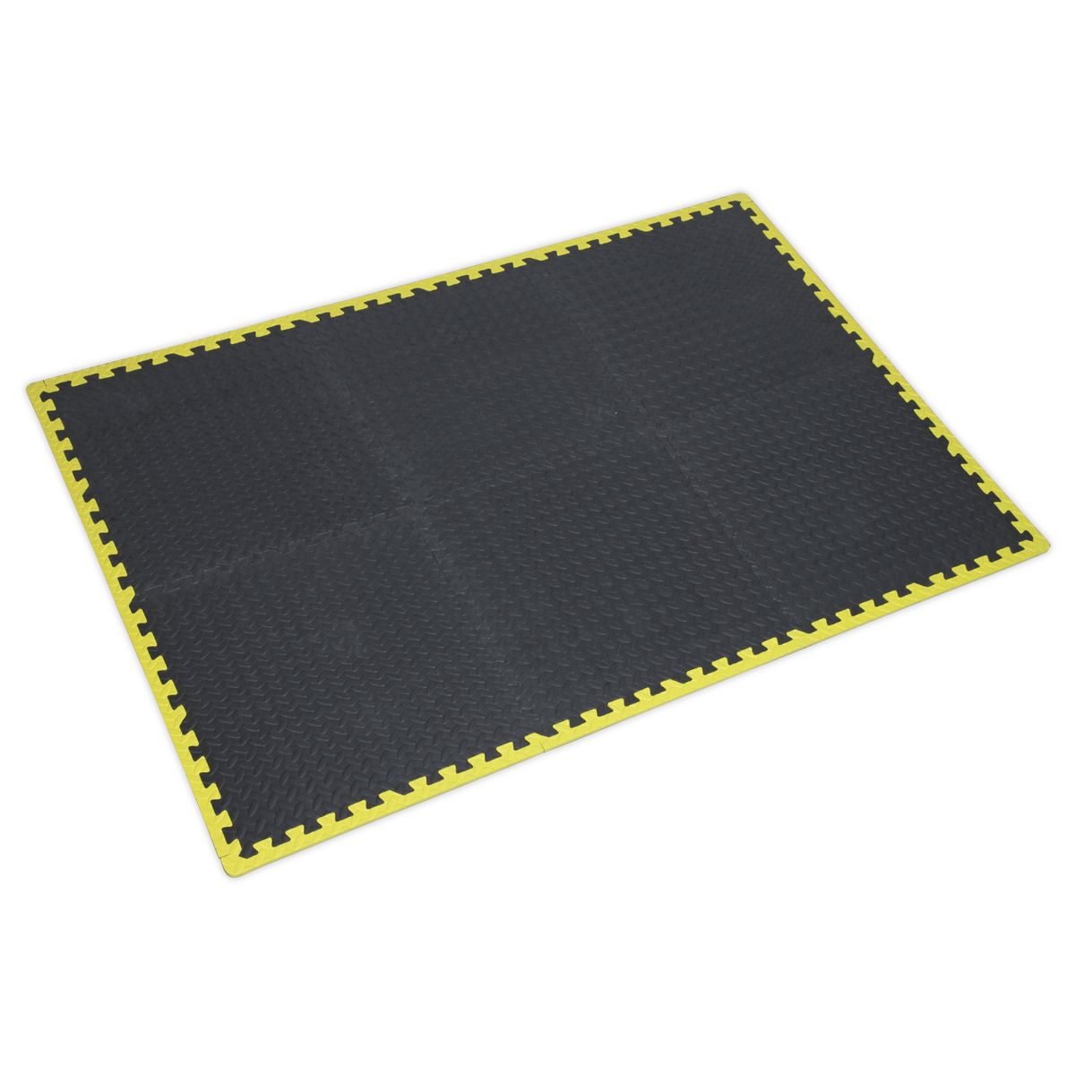 Sealey Interlocking EVA Foam Workshop Mat Set with Hi-Vis Edges 1240 x 1825mm - Image 1