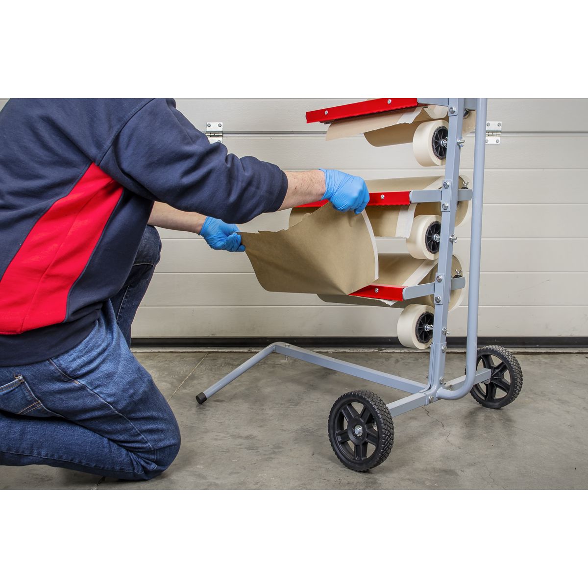 Sealey Masking Paper Dispenser Tree 2 x 300mm & 2 x 450mm Rolls - Image 6