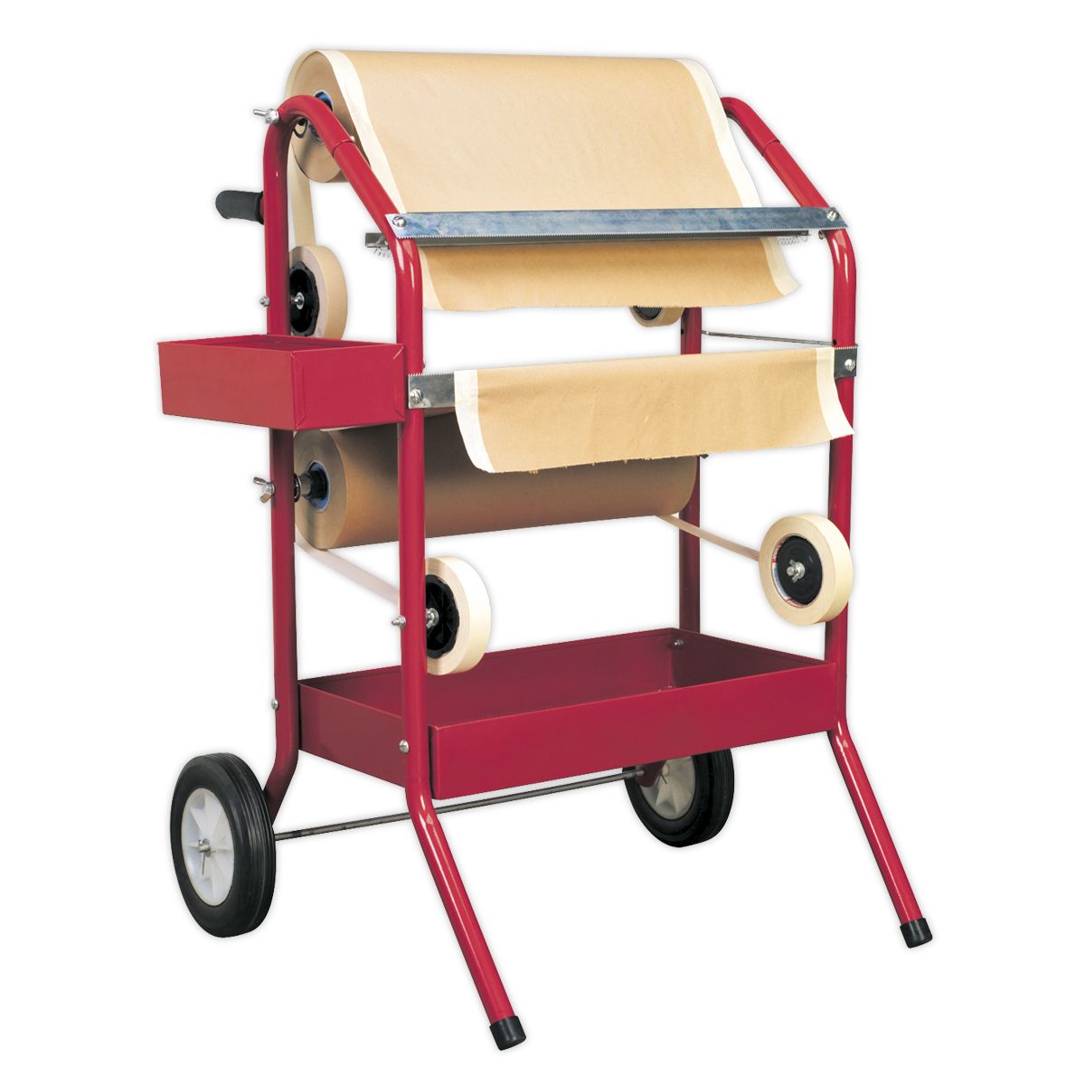 Sealey Masking Paper Dispenser Trolley 2 x 450mm Rolls - Image 1