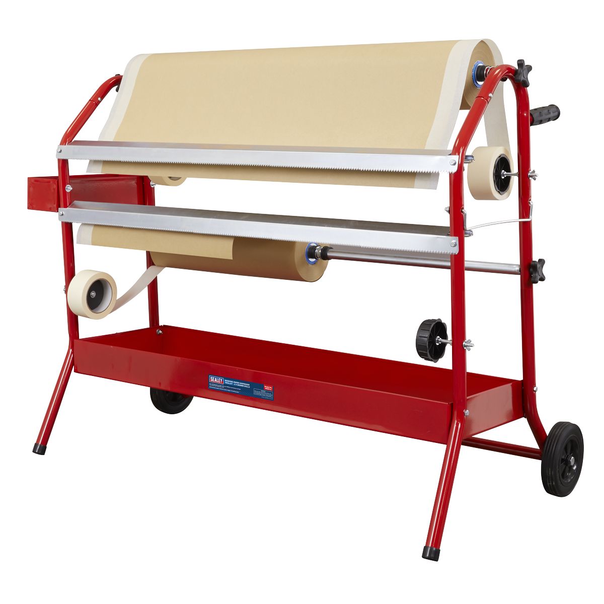 Sealey Masking Paper Dispenser Trolley 2 x 900mm Rolls - Image 2