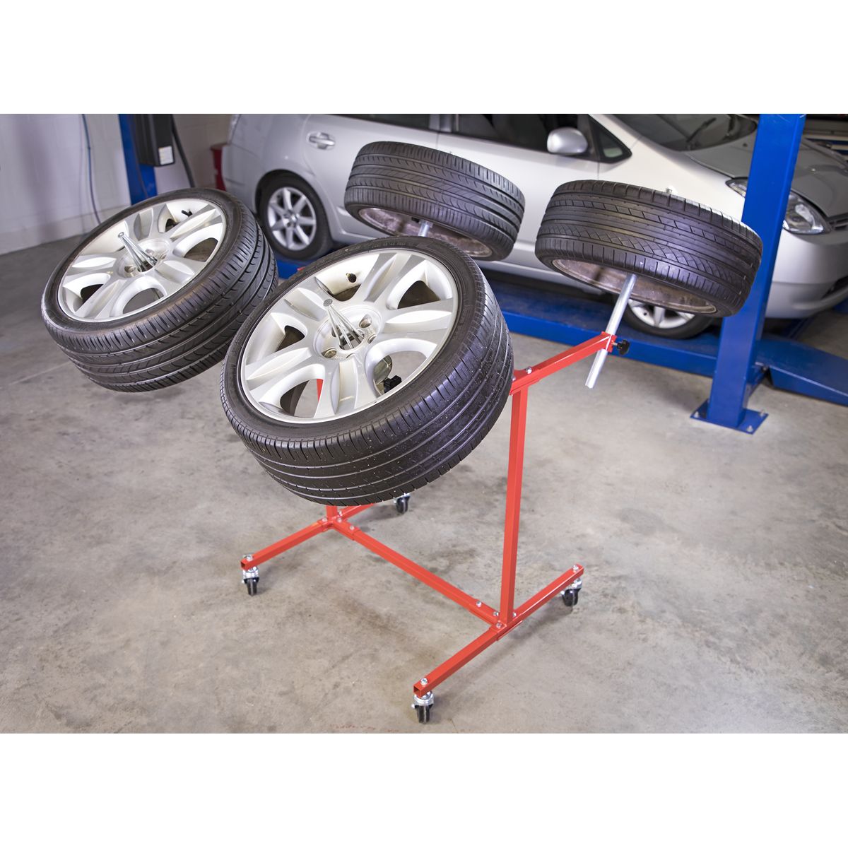 Sealey Alloy Wheel Painting/Repair Stand 4 Wheel Capacity - Image 4