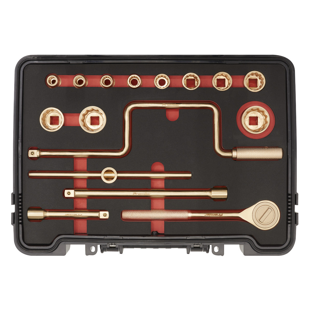 Premier Non-Sparking Socket Set 1/2"Sq Drive 17pc NS124