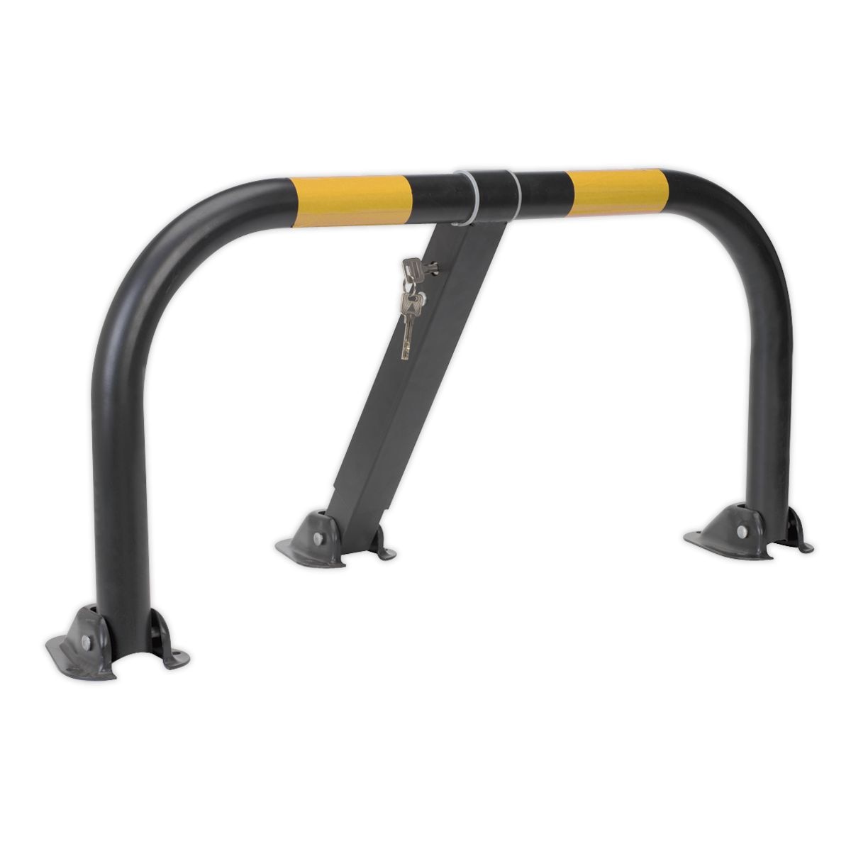 Sealey Triple Leg Parking Barrier with Integral Lock - Image 1