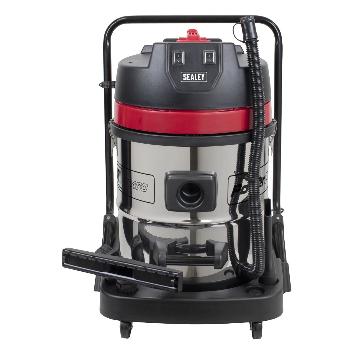 Sealey Vacuum Cleaner Wet & Dry Stainless Steel Drum 60L 2400W/230V - Image 3