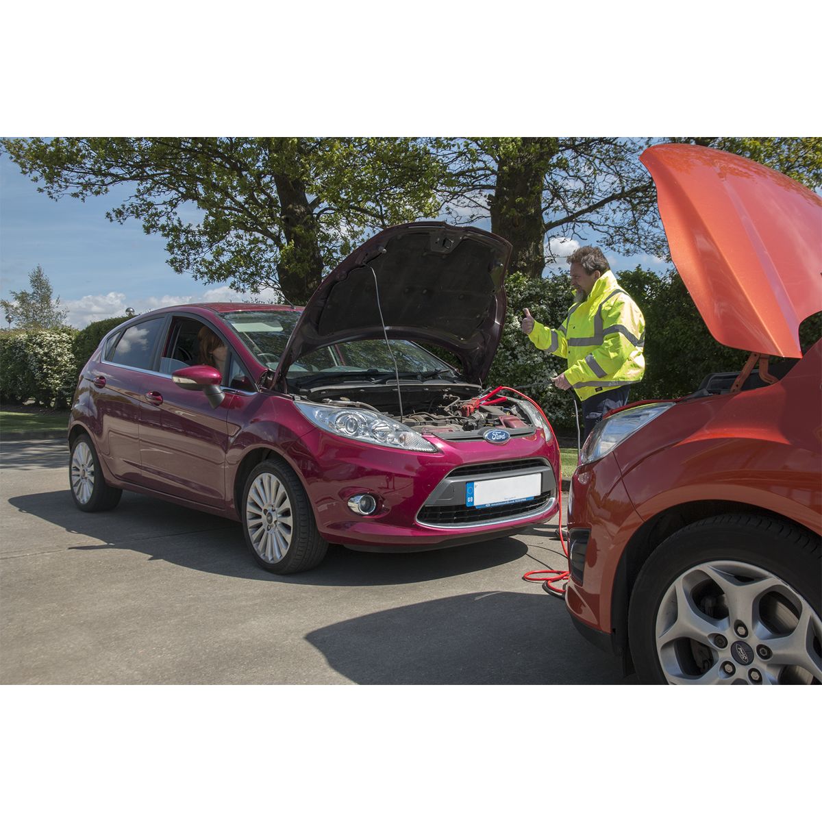 Sealey Booster Cables 7m 450A 25mm_ with 12/24V Electronics Protection - Image 3