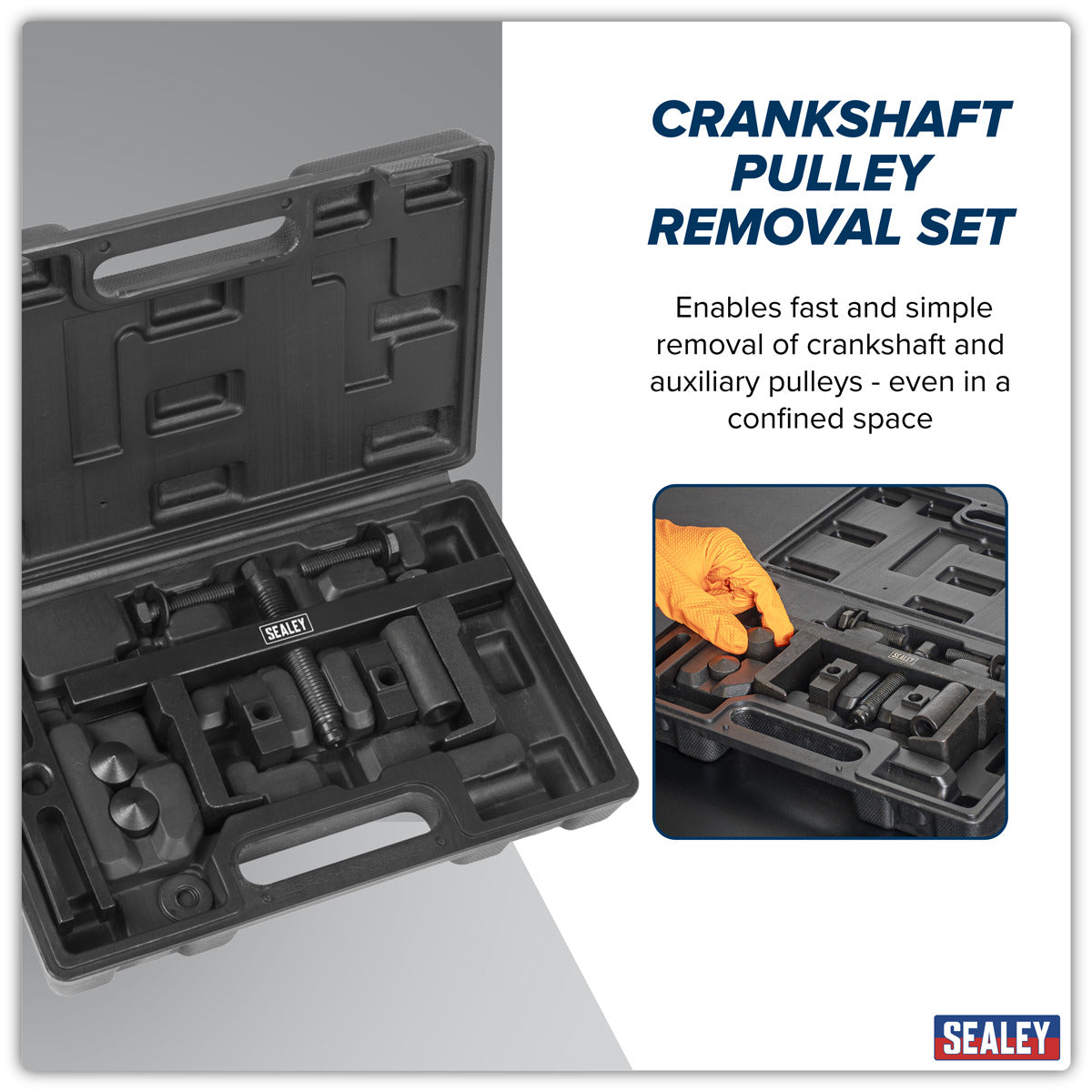 Sealey Crankshaft Pulley Removal Tool Set 12pc PS997