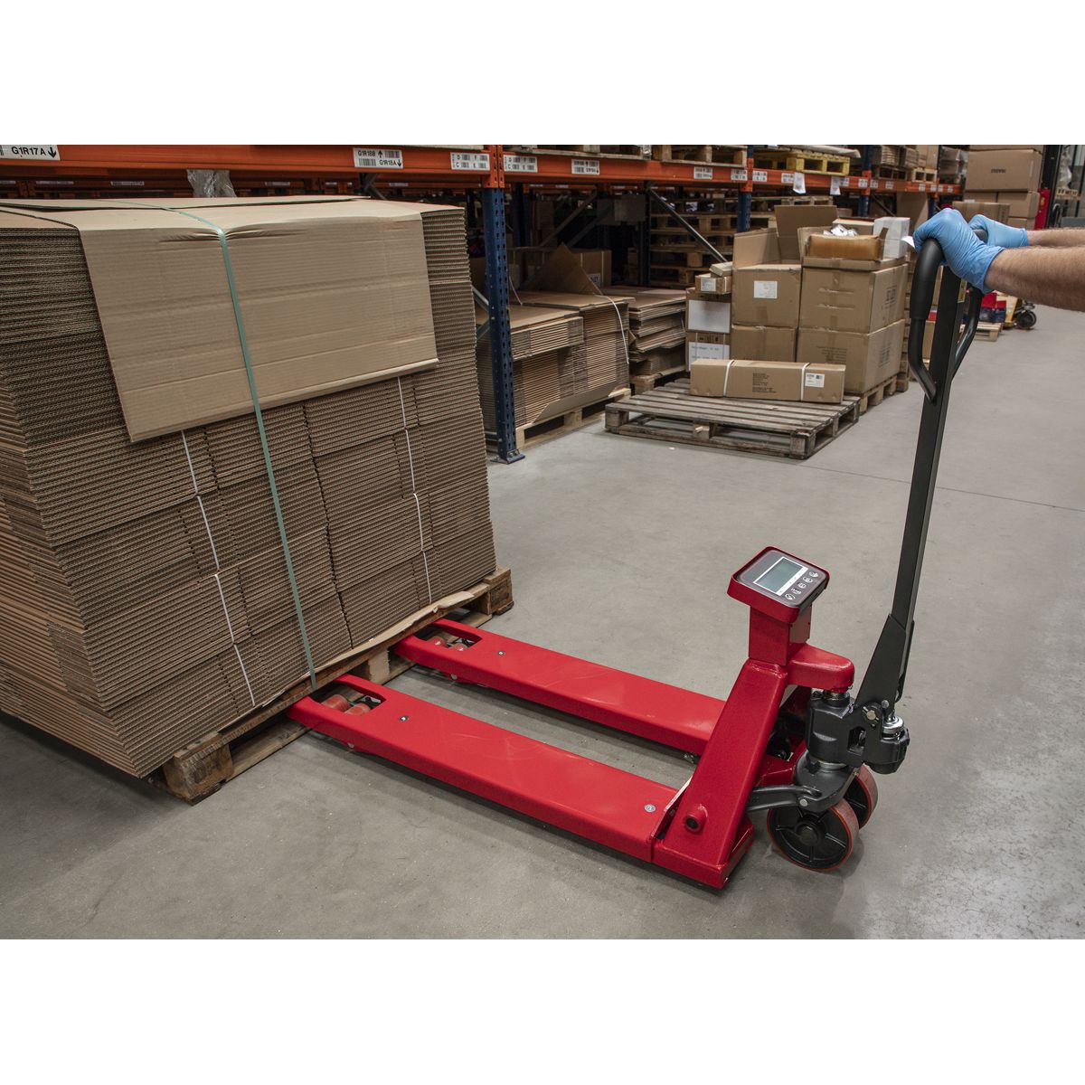 Sealey Pallet Truck with Scales 1150 x 555mm 2000kg Capacity - Image 6
