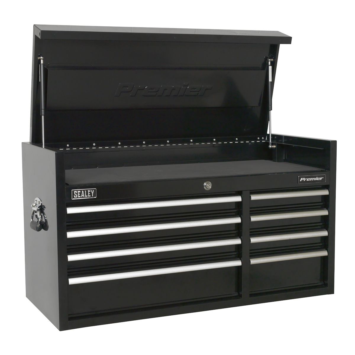 Sealey Premier Heavy-Duty Topchest 8 Drawer Extra-Wide 1040mm - Black - Image 1