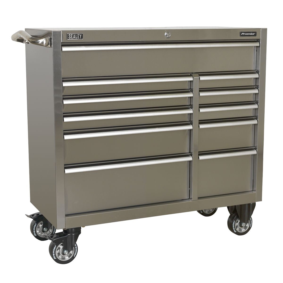 Sealey Premier Heavy-Duty Rollcab 11 Drawer Extra-Wide 1055mm - Stainless Steel - Image 1