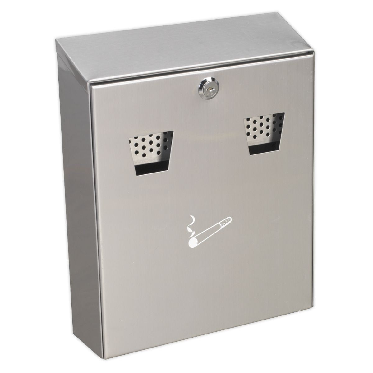 Sealey Wall-Mounting Cigarette Bin Stainless Steel - Image 1