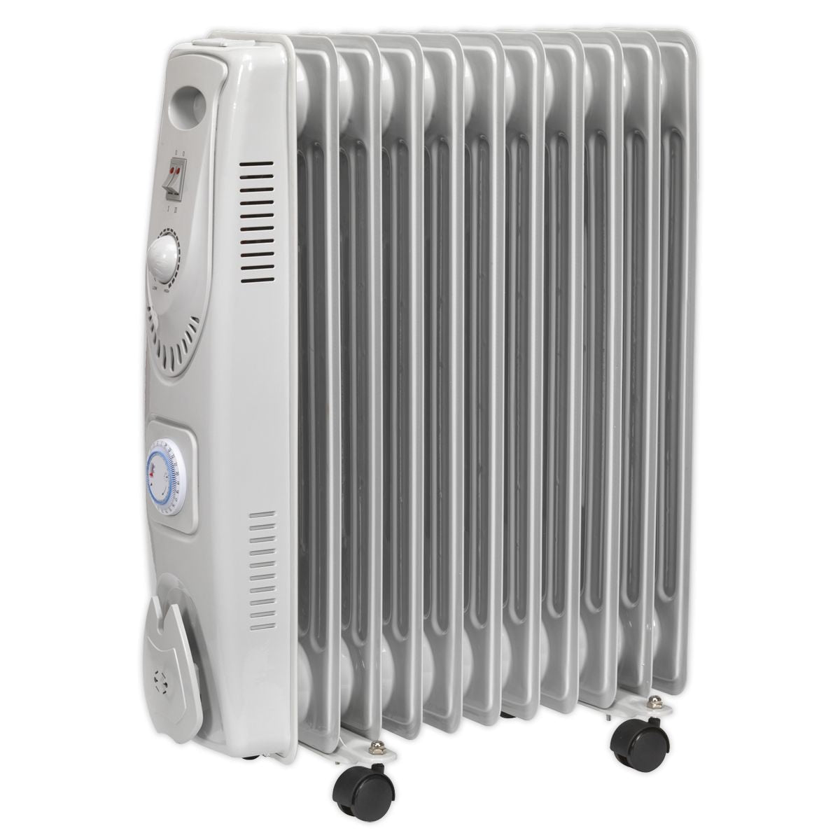Sealey 11-Element Oil Filled Radiator with Timer 2500W/230V - Image 1