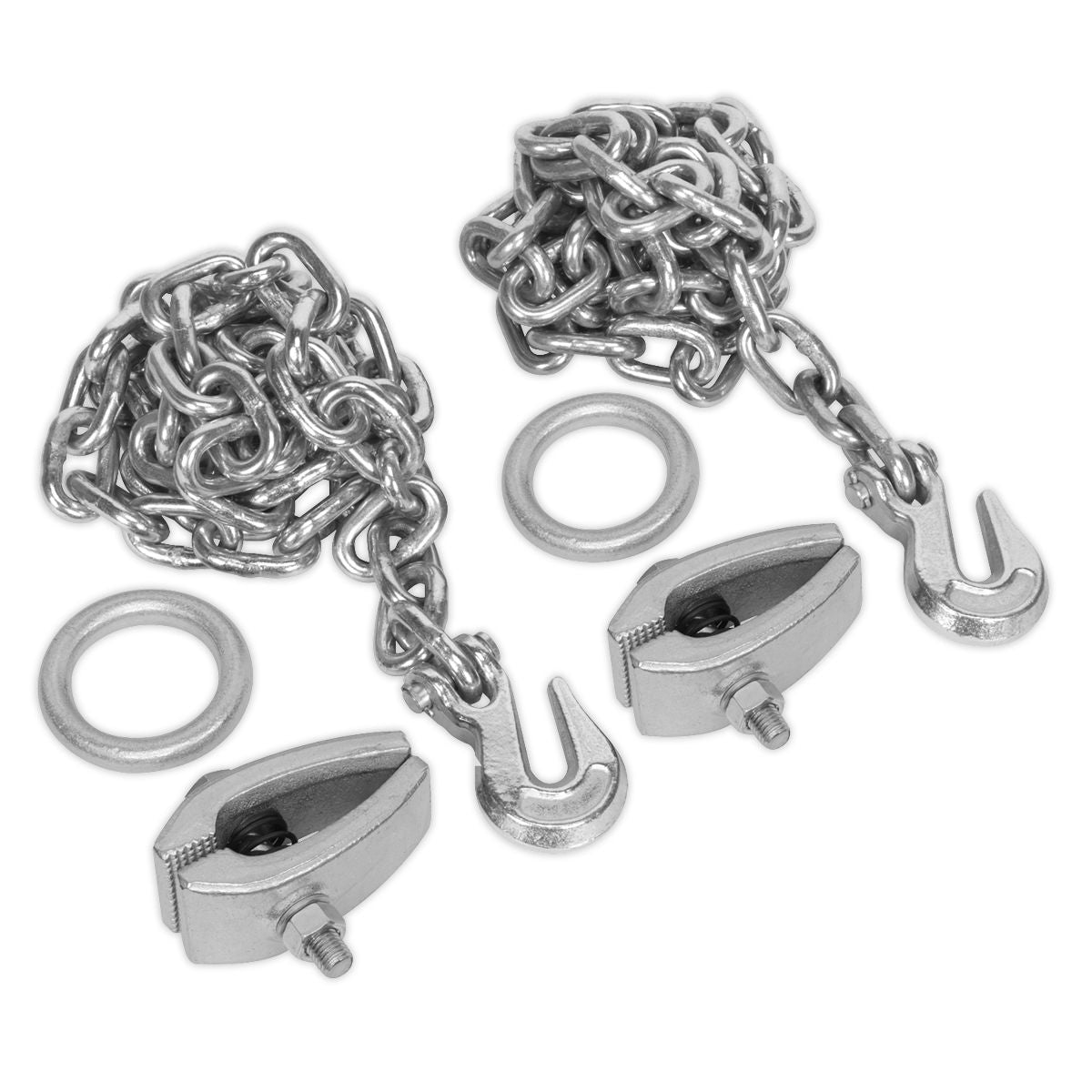 Sealey Chain Kit 2 x 2m Chains 2 x Clamps - Image 1